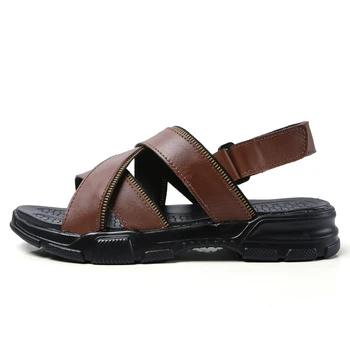

male men summer sole masculino for cuero mens masculina para samool on sandalia mens in 44 big s praia leather de roman hombre