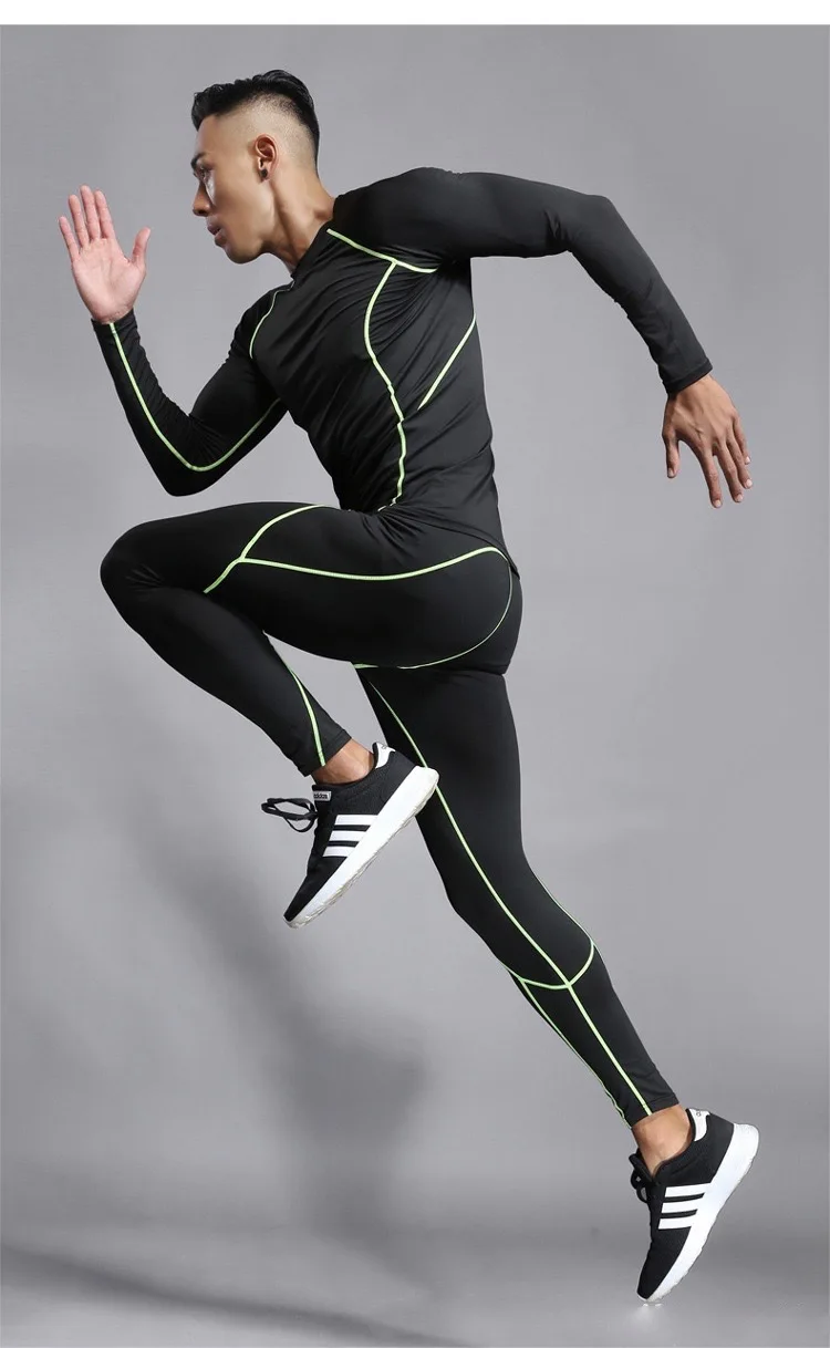 fleece warm Compression INNER SUIT Underwear Set Tops & Pants Sweat Dry a3