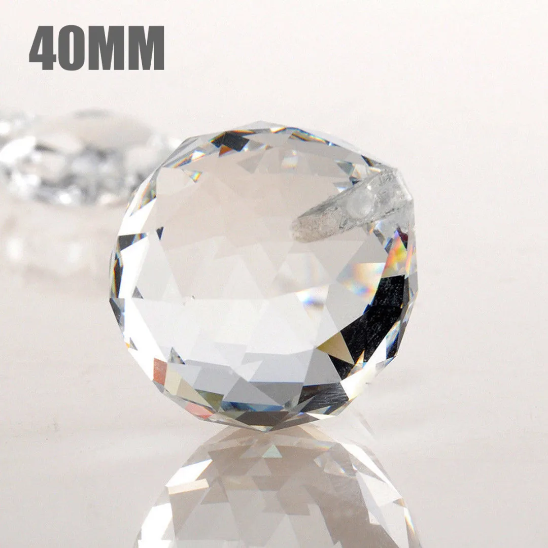 Acheter Nouveau 50mm Feng Shui Pendentif Boule de Cristal Sphère Prism  Arc-en-ciel Suncatcher Pendentif