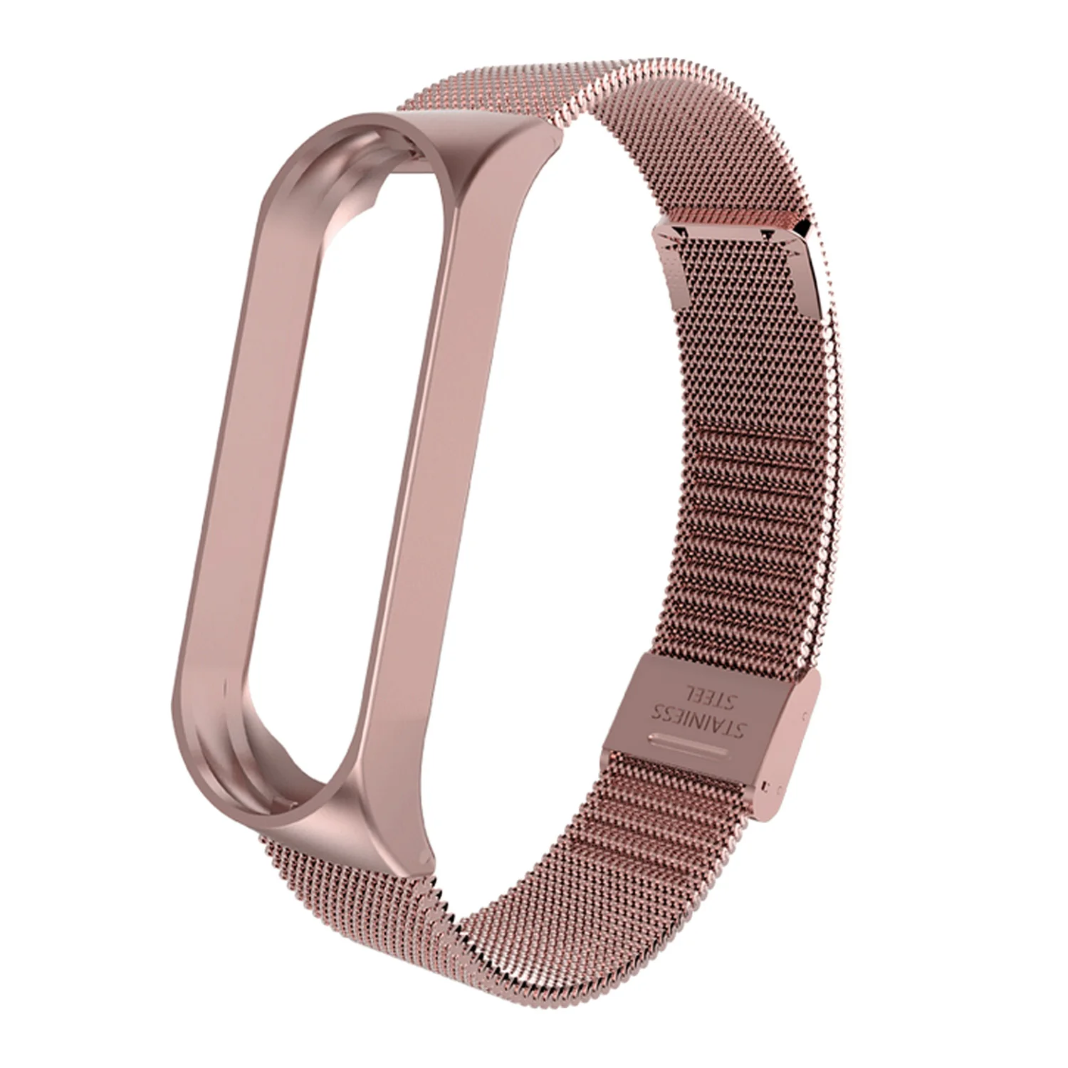Rose Pink Gosear металлический ремешок из нержавеющей стали, ремешок для наручных часов, ремешок для наручных часов, ремешок для Xiaomi mi, 4 бандана, mi 4, аксессуары для браслетов - Цвет: Rose Pink