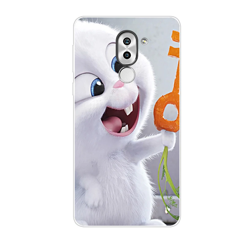 Красный Для huawei GR5 чехол из мягкого ТПУ силикона задняя крышка милая картина мультфильма чехол для huawei Honor 6X6 X x6 huawei GR5 - Цвет: Красный