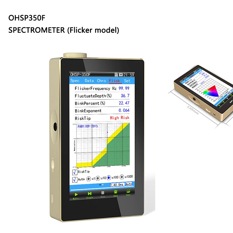 

Портативный спектрометр, тестер мерцания OHSP350F