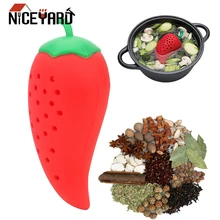 Высокая термостойкость креативная форма Чили ситечко для чайных листьев Фильтр для специй силиконовый мешок для приправ кухонные инструменты для приготовления пищи
