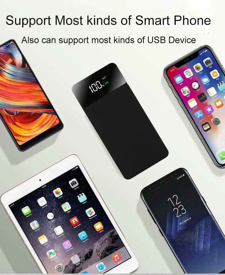 10000 мАч Внешний аккумулятор, зарядное устройство, портативная зарядка, повербанк для Xiao mi iPhone huawei, смарт-мобильный телефон mi