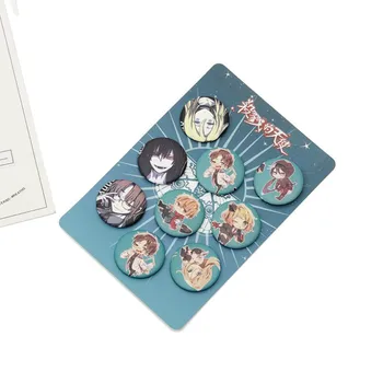 

9pcs/set new Anime Naruto Satsuriku no Tenshi Cosplay Brooch Pins Collection Bags Badges for Backpacks Button Clothes figure Toy