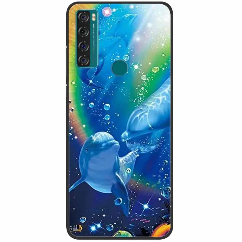 phone dry bag For TCL 20 SE Case Shockproof Soft Silicone Marble Phone Cover for TCL 20 SE Case 20se TPU Funda Painted Cartoon 6.82 inch Capa best waterproof phone pouch Cases & Covers