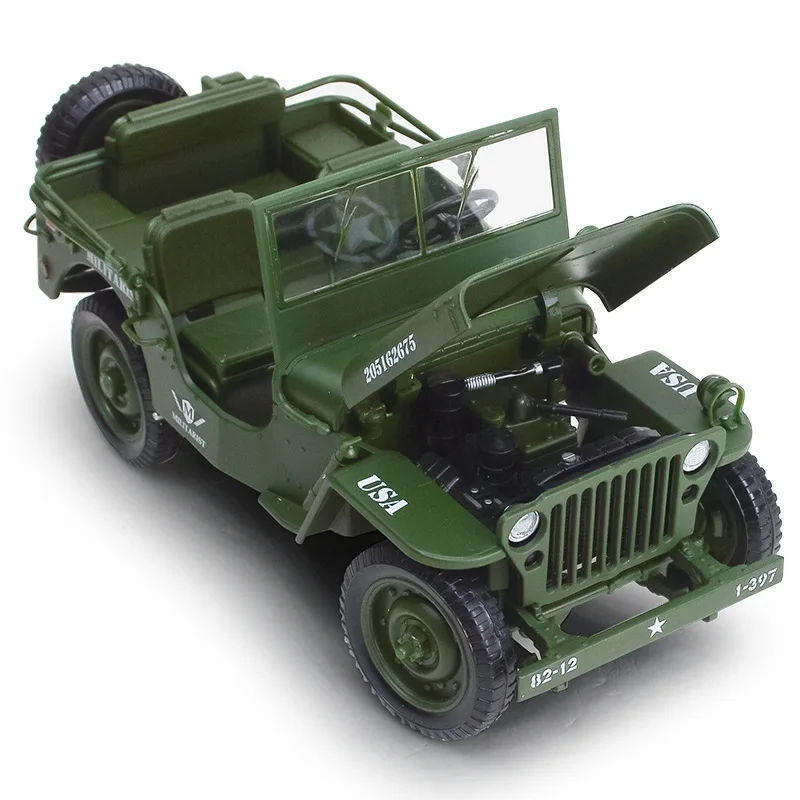 1:18 Тактическая Военная Модель джипы старая мировая война II Уиллис военная техника сплав модель автомобиля для детей игрушки подарки