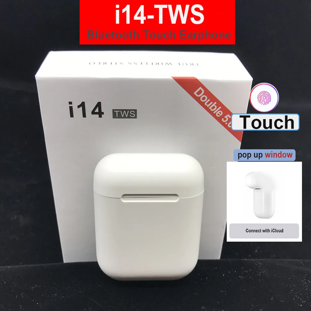 I14 TWS сенсорное управление мини Bluetooth 5,0 наушники спортивные устойчивое истинные беспроводные наушники для samsung Android iphone