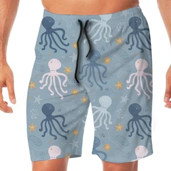 

Cute Octopus Sea Starfish Waves Mens Swimsuit Swimwear Men Swimming Shorts Beach Short Sports Suits Surf Board Swim Trunks