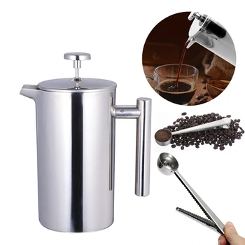 

Double-Wall Coffee Maker French Press Stainless Steel Espresso Coffee Machine Insulated Coffee Tea Maker Pot 1000ml 800ml 350ml