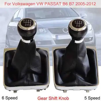 

Car Styling Accessories Manual 5 6 Speed Gear Lever Shift Knob Shifter Gaiter Boot Fit For Volkswagen VW Passat B6 2005-2012
