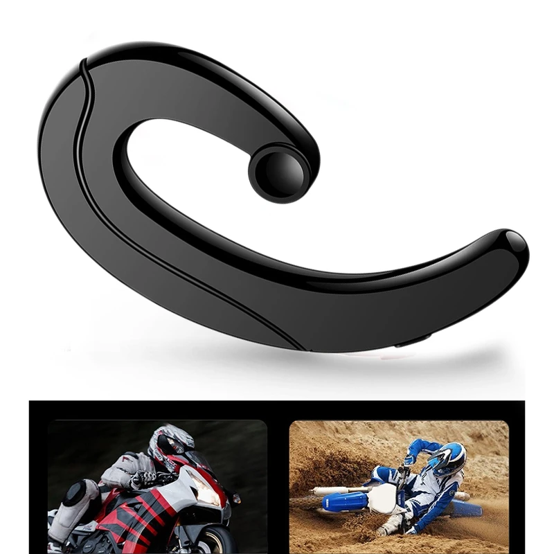 Bluetooth Headset with Mic Earpieces Earhook Bone Conduction Wireless Bluetooth Earphone for Phone