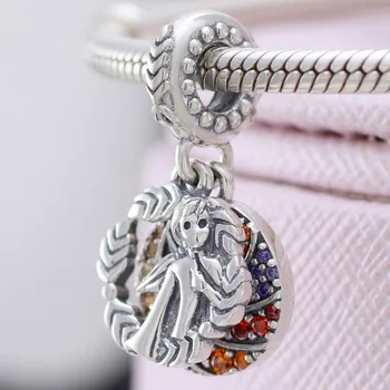

Original Frozen Anna Fearless By Nature With Crystal Beads Fit 925 Sterling Silver Charm Bracelet Bangle Diy Jewelry