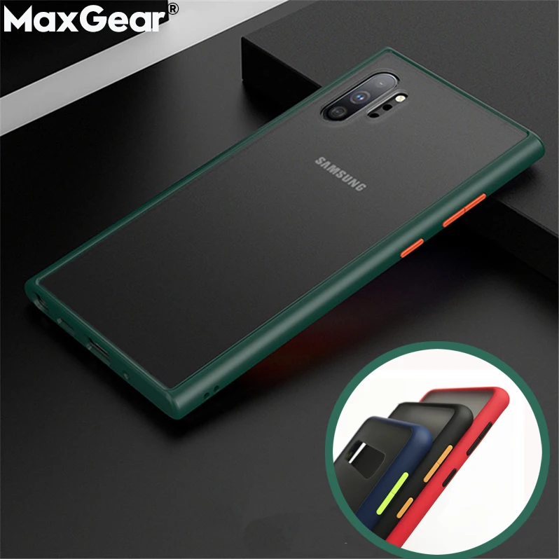 

Luxury Clear Matte Phone Case For Samsung Galaxy S10 Plus Note 10 10Plus A50 A70 A10 A20 A30 A Shockproof Hard Transparent Cover