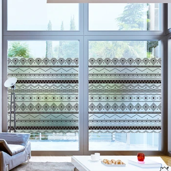

58*100cm White Base Blank Pattern Morocco Window Door Privacy Film Room Bathroom Home Glass Sticker PVC Frosted