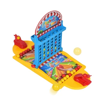 

Mini Pinball Projector Backgammon 2-In-1 Board Game Finger Basketball Machine Game