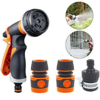 

Multifunctional Garden Watering Spray Gun Household Car Wash Water Gun Garden Watering Pipe Nozzle Connector Outdoor Watering
