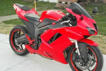 

ZX6R Plain Red Injection Fairing Kit for Kawasaki Ninja ZX-6R ZX 6R 2005-2006