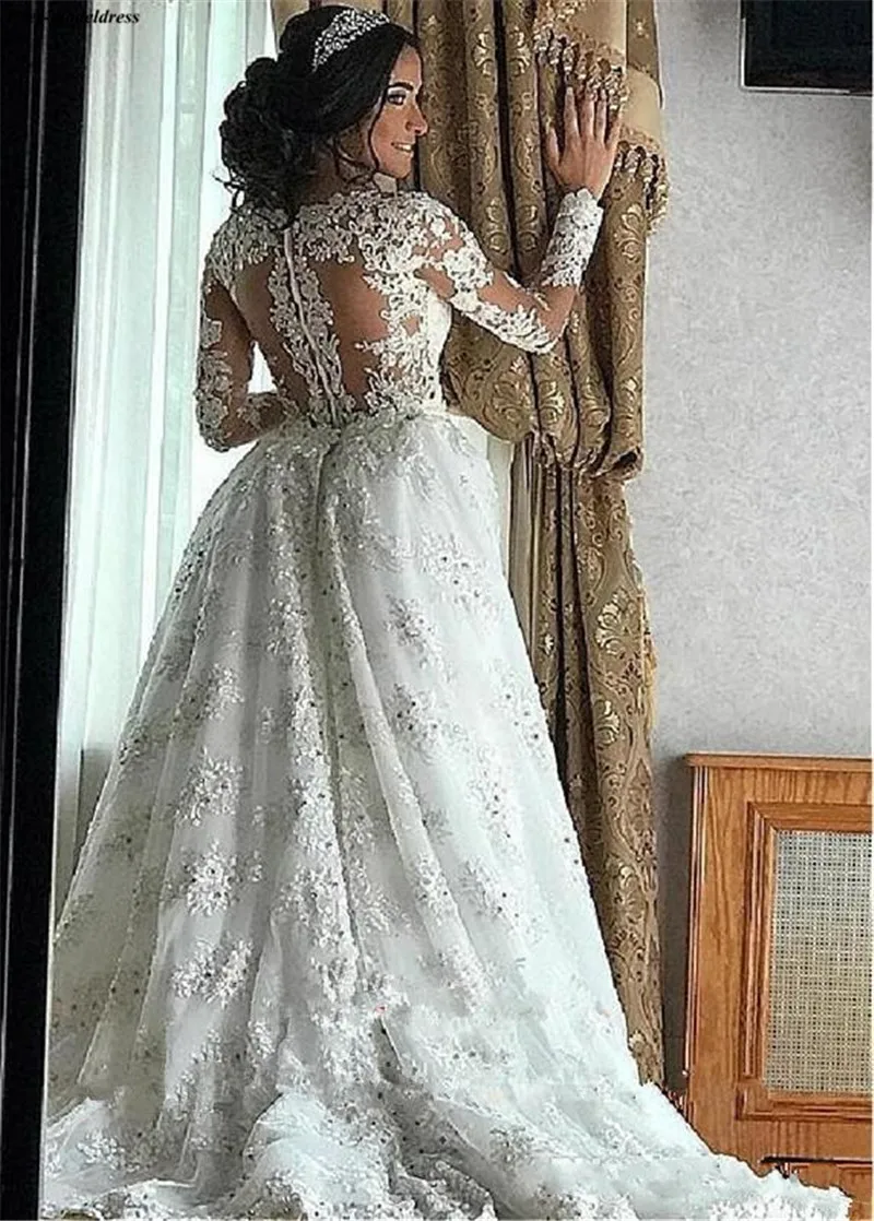 Vestido De Noiva Свадебные платья русалки со съемной юбкой кружево с аппликацией и бисером плюс размер свадебные платья невесты