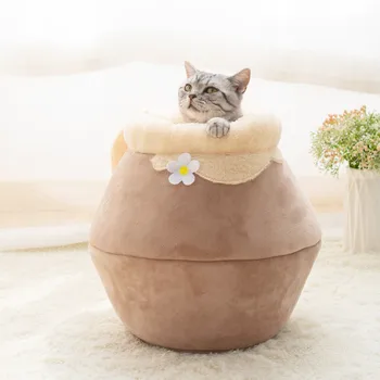 

Jar Shaped Foldable Cat Nesting Bed Sleeping Bag Free shipping (M72)