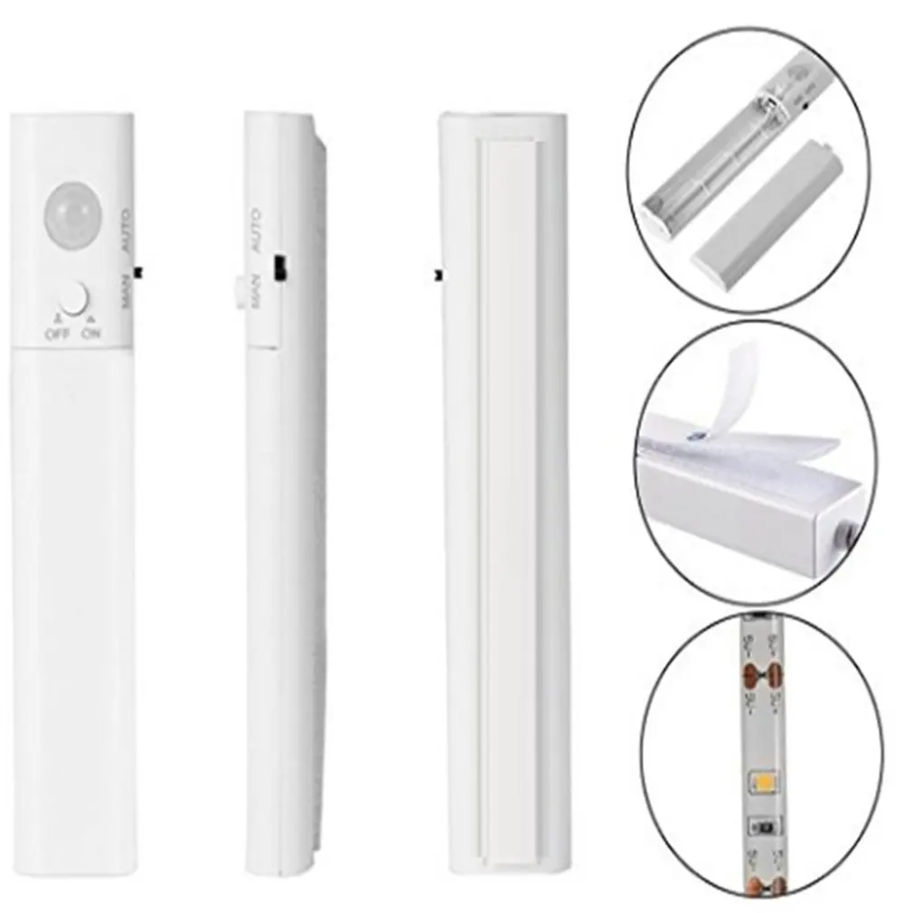 1/2/3M Human Body Infrared Induction Wardrobe Light Corridor Smart Human Battery Box Bed Bottom Sensor LED Light