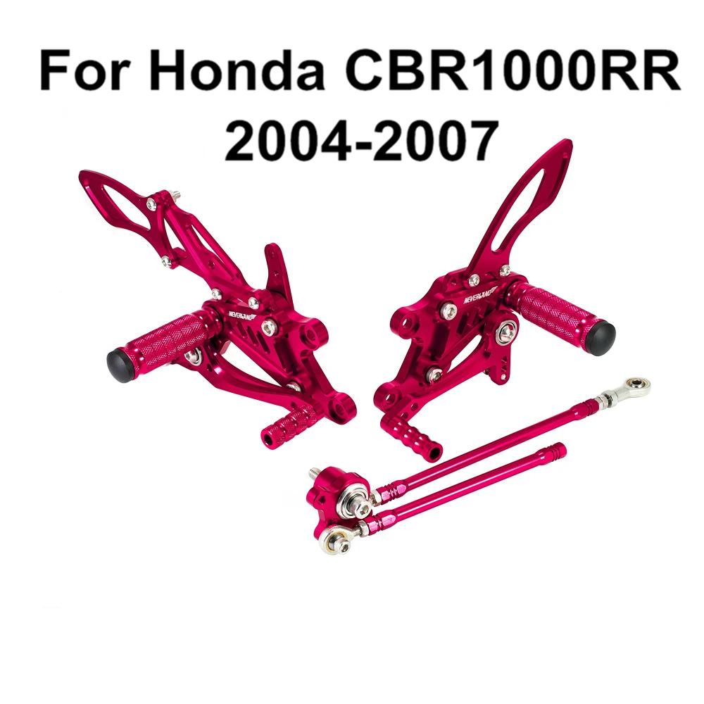 

Red Design For Honda CBR1000RR 2004 2005 2006 2007 Motorcycle CNC Adjustable Rider Rear Sets Rearset Footrest Foot Peg D45