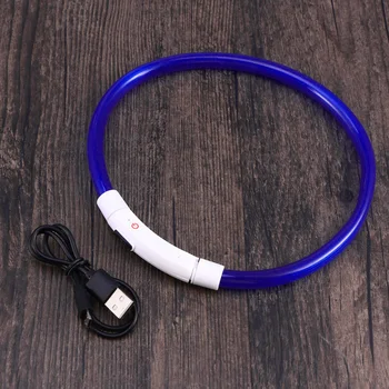 

1PC Flashing USB Rechargeable Safe Glowing Pet Collar LED Dog Collar Light Up Collar Pet Supplies Dog Accessories