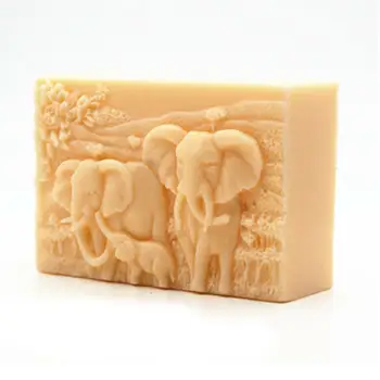 

DIY Craft Handmade Soap Mould Silicone African Elephant Pattern Soap Making Mold Arts Crafts Tool