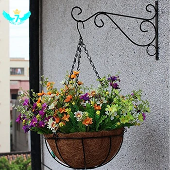 

1Pcs 25x20CM Wall Hanging Brackets Hooks For Garden Basket Lantern Lawn Light Flower Pots Plant Hanger Gardening Decoration TON