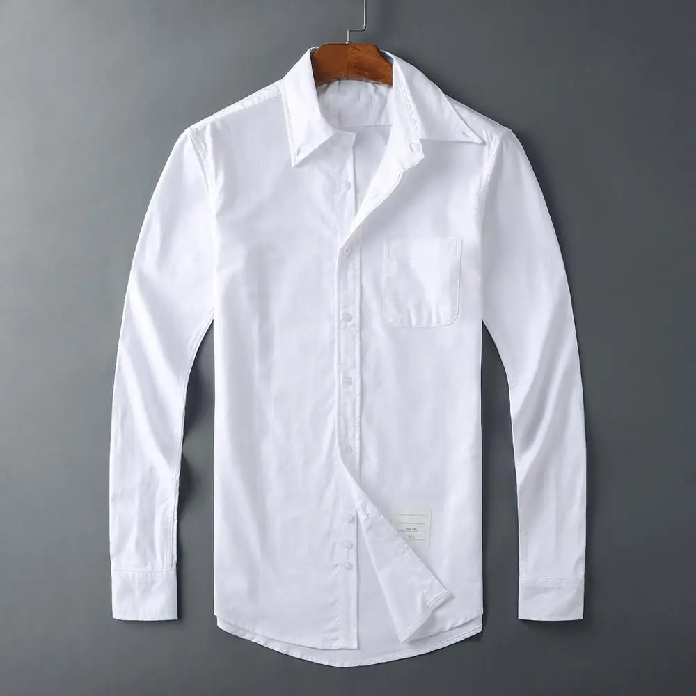 Новинка 19ss мужские оксфорды классические красочные полосатые модные хлопковые повседневные рубашки рубашка Высокое качество карман с