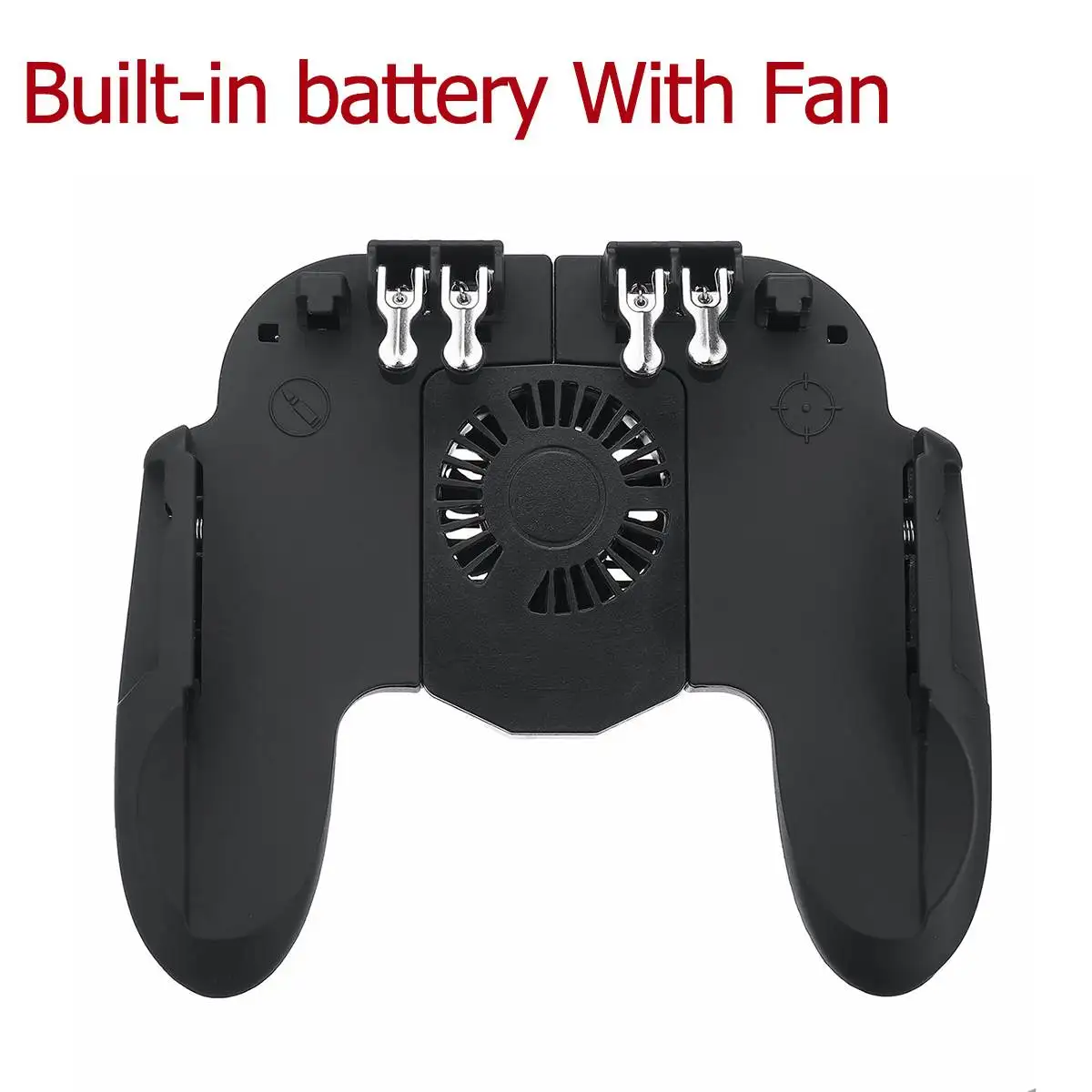 Built-in battery H9 все-в-одном телефон игровой контроллер геймпад для PUBG с кулером вентилятор триггера джойстик для шутеров для смартфонов - Цвет: Built-in battery