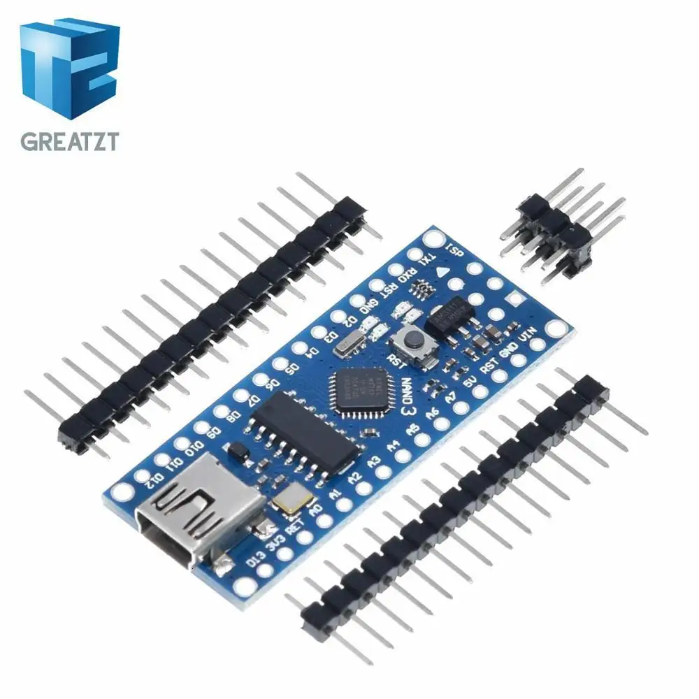 Atmega328p-mu chip GREATZT 1 шт. мини USB с Загрузчиком Nano 3,0 контроллер совместимый для arduino CH340 USB драйвер 16 МГц NANO V3.0 Atmega328 - Цвет: Atmega328p-mu chip