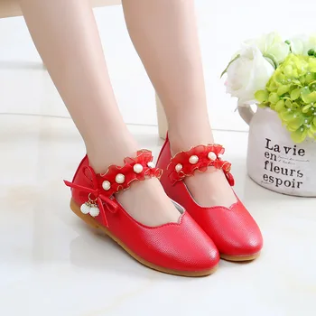 

Princess Fashion Spring Beads Bow Baby Girl Party Shoes Kids Leather Shoes Children'S Flower Shoes 1 2 3 4 5 6 7 8 9 10 11 12