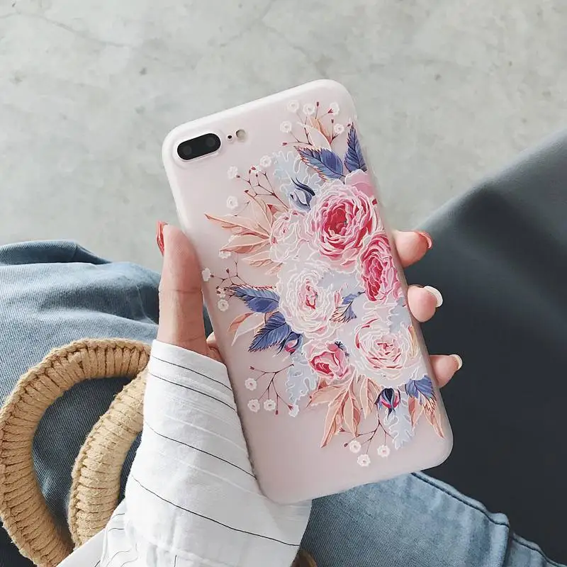 Белый Чехол для телефона, чехол для iPhone 7, 8 Plus, чехлы с милым рисунком из мультфильма для iPhone X, 6, 6 S, 5, 5S, XS Max, XR, Мягкая силиконовая задняя крышка из ТПУ - Цвет: Белый
