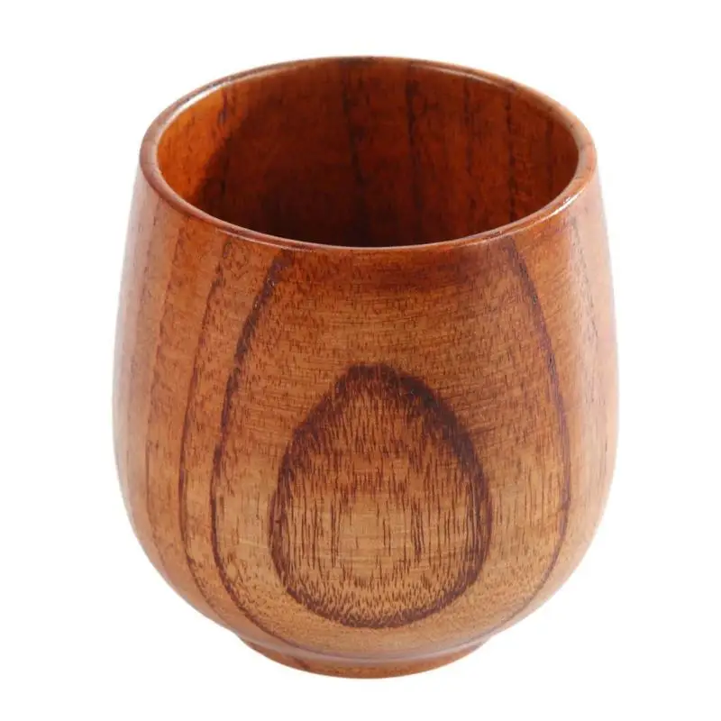 Натуральная трехлинейная классическая деревянная кофейная кружка Ретро емкость чайная вода пивная кофейная чашка классическая деревянная Питьевая кружка с ручкой