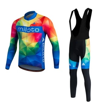 

MILOTO New for Fall-Spring Road Cycling 2020! Long Sleeve Jersey for Men, Racing Bike Clothes, Jersey, Cycling Clothing for Men