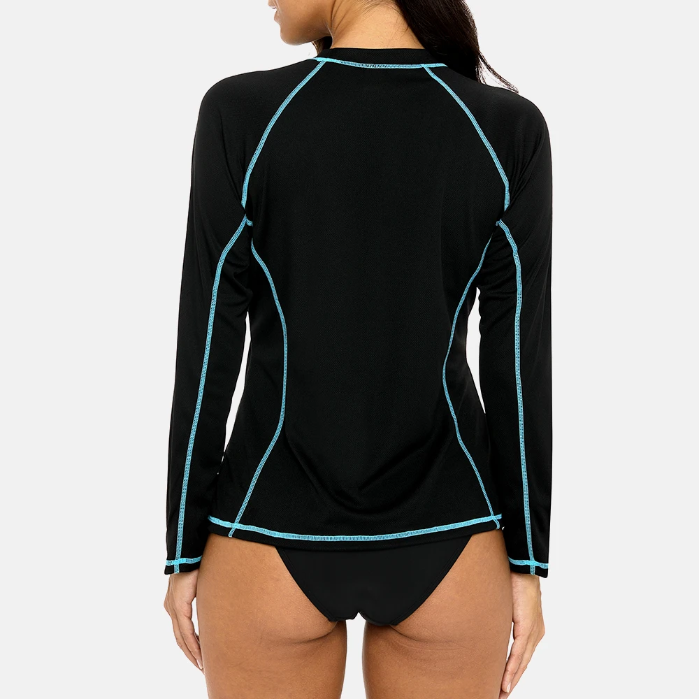 Rash Guard Surf Shirts Running Biking Swimsuit UPF 50+ for Women Surfing Swimsuit