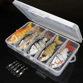 

Five sets of bait bionic bait flexible bait Lu Yabai cookie hard fishing set bait sea bionic simulation tackle fishing bait P8U9