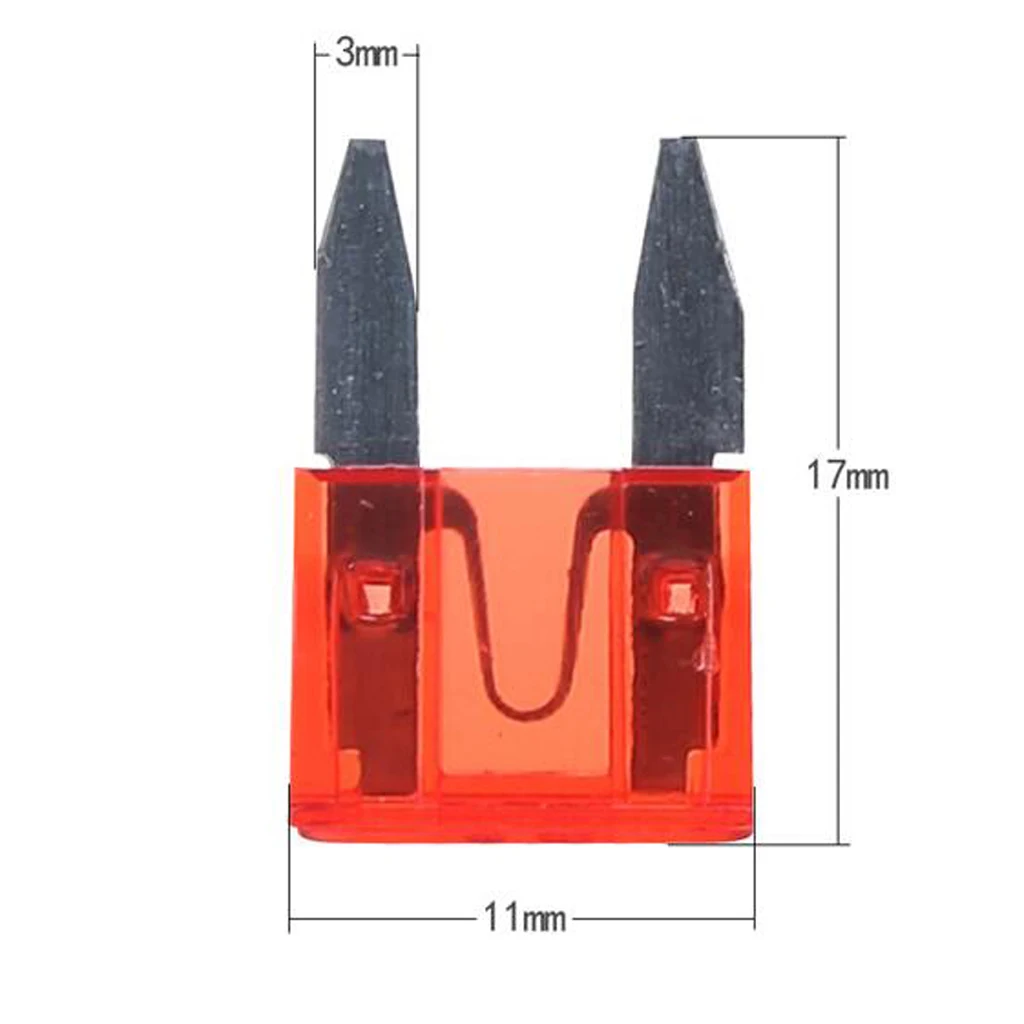 

10 Pieces Mini 10A Blade Fuses Red for Auto Car Truck Replacement