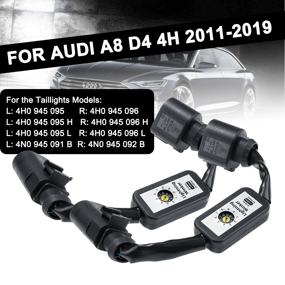 Проводной жгут динамический для Audi A8 D4 4H 2011- 2 шт. дополнительный модуль сигнала поворота светодиодный задний светильник индикатор левый и правый задний светильник