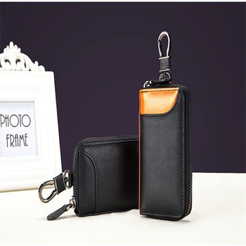 

Fashion Women Key Bag PU Leather Key Case For Car Key Chains Cover Zipper Key Holder Multi Function Men & Women Car Key Wallets