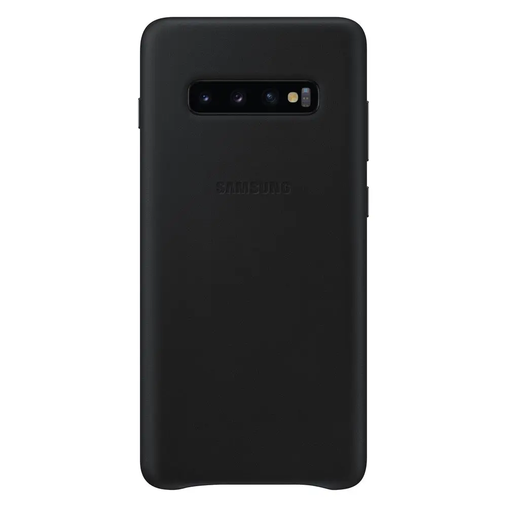 Чехол Samsung Leather Cover Galaxy S10+ Черный - Цвет: Черный