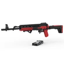 

MOC Military Series AK-12 Assault Rifle AK47 Gun Building Blocks Soldiers Charge Arms Model Launchable Bricks Toys For Children