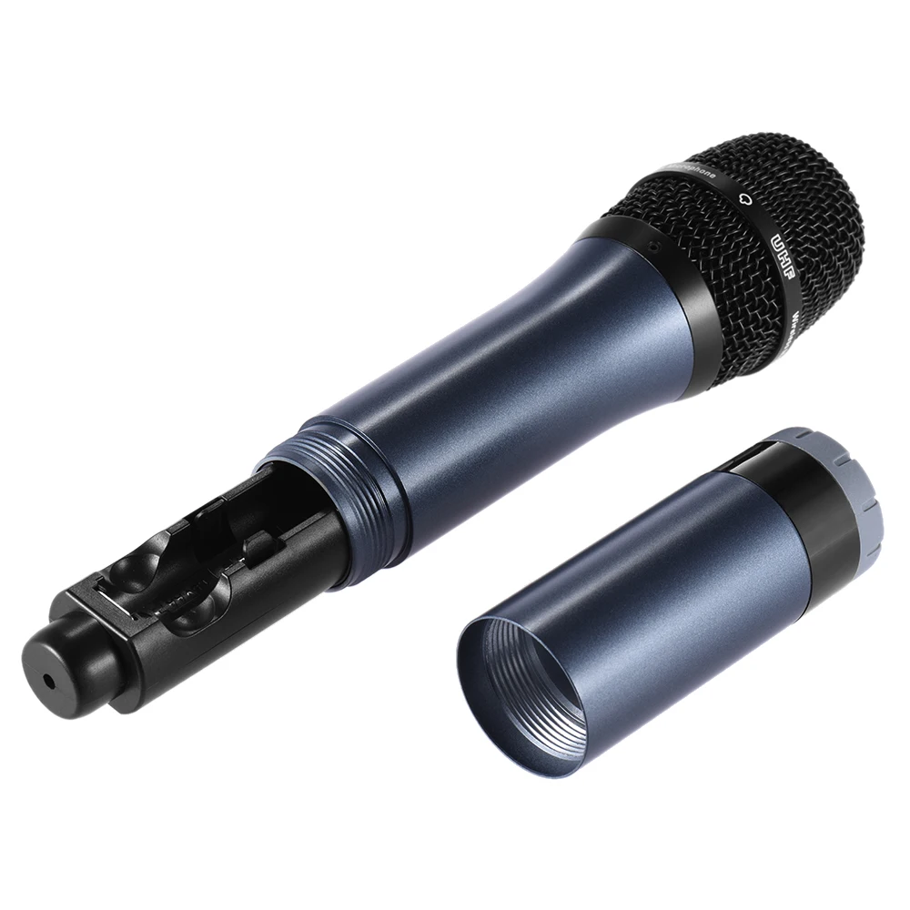 Muslady U-80 Professional Digital UHF Wireless Handheld Microphone Mic System Dual Channels LCD Display Receiver 2 Microphones