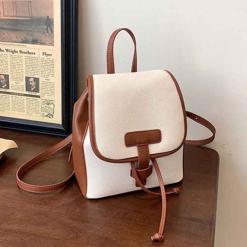 

Fashion Women Pu Leather Backpacks High Quality Ladies Small Shoulder Travel Bag Designer Female School Bags for Teenager Girls