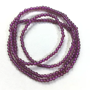 

Natural purple flower garnet multi-circle bracelet