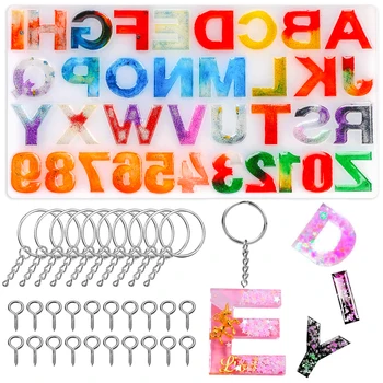 

Silicone Mold For Craft mould for sturdy letters and numbers silicone resin mould resin keychain for epoxy crafts