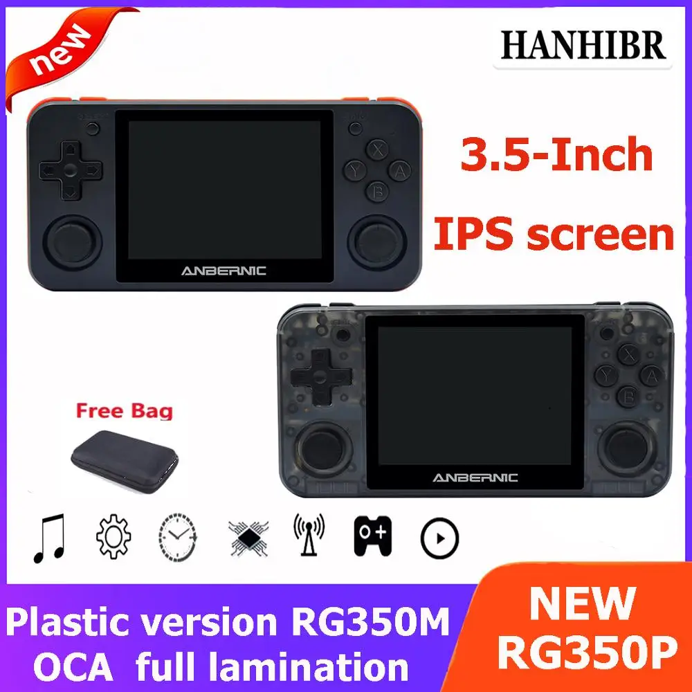 ANBERNIC Ретро игра RG350P HDMIVideo обновленная игровая консоль ps1 64bit opendingux 3 5 дюйма 15000 +