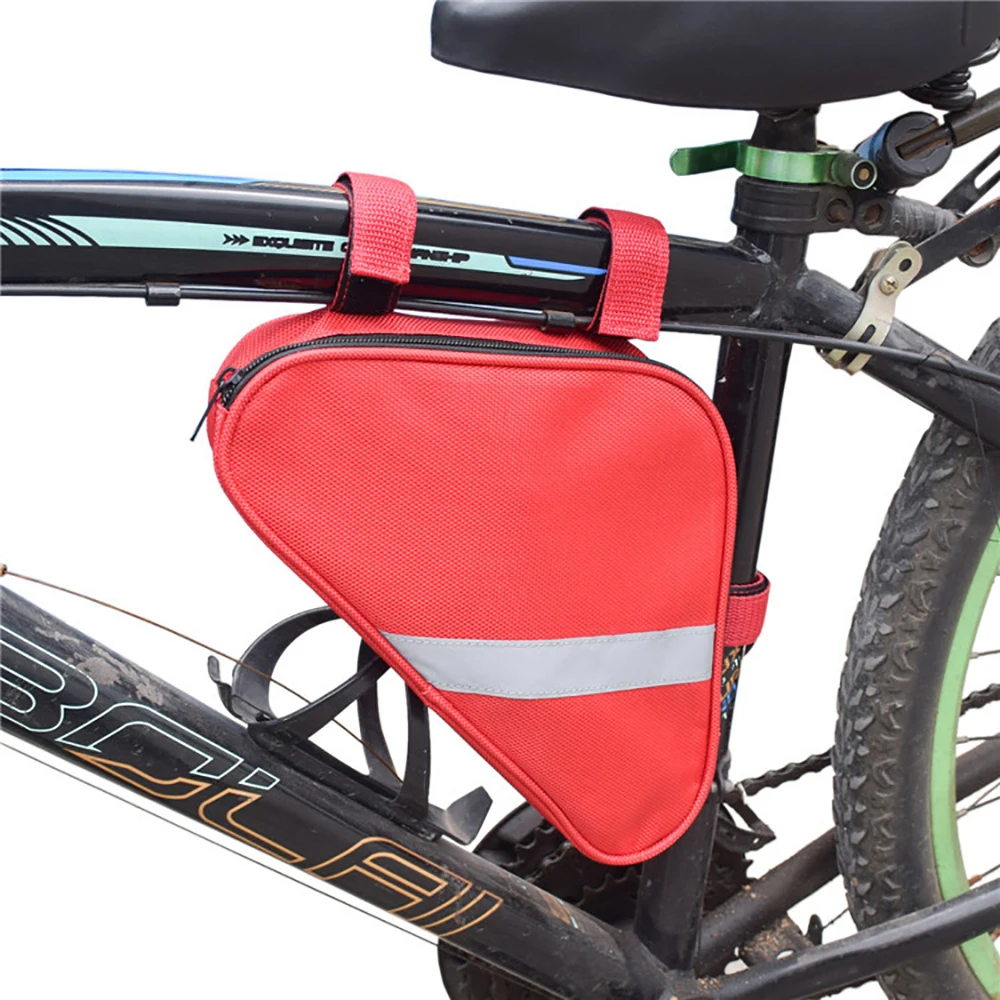 

Bicycle Bike Storage Bag Triangle Saddle Frame Under Top Tube Outdoor Pouch for for Mountain Road Bike Cycling