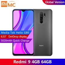 Xiaomi Redmi 9 4G 32gb 3gb WCDMA/LTE/GSM Quick Charge 3.0 Octa Core Fingerprint Recognition/face Recognition